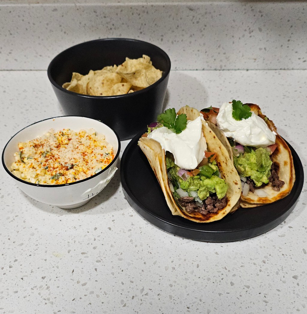 Steak Taco w/ Quesadilla Shell &&nbsp;Elote